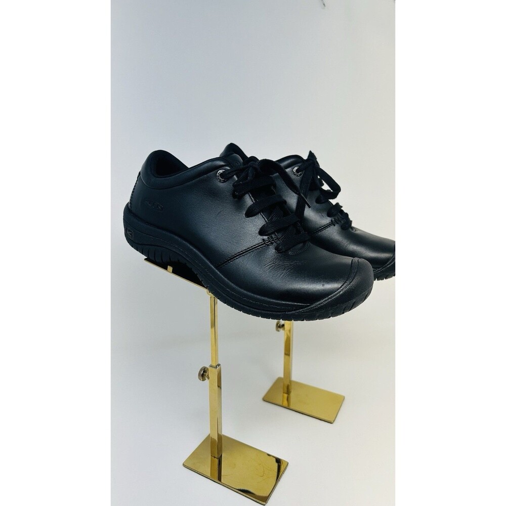 Women's Keen Kanteen Casual Utility Black Leather Shoes 1006999 Sz 8.5 W
